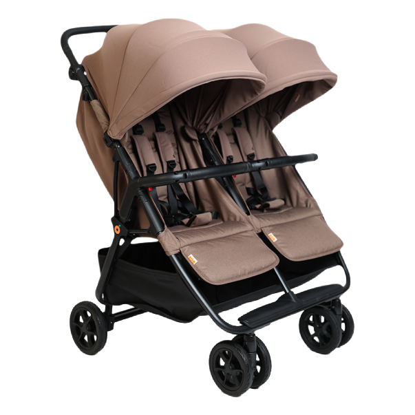 Shop Zoe Twin V3 Double Stroller, 2026, Mocha at GoodBuy Gear