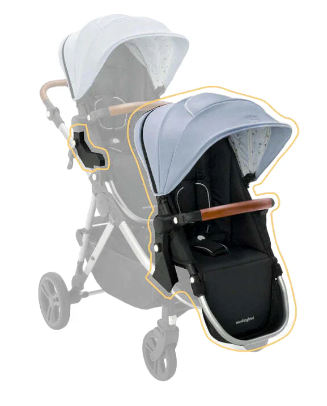 Shop Mockingbird 2nd Seat Kit 2.0, Sky, Watercolor Drops, Silver With Penny Leather at GoodBuy Gear