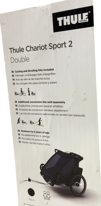 Shop Thule Chariot Sport 2 Bike Trailer, Black, 2024, Double at GoodBuy Gear