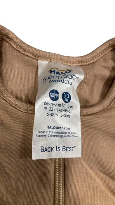 Shop Halo SuperSoft SleepSack Swaddle, Mocha, Newborn at GoodBuy Gear