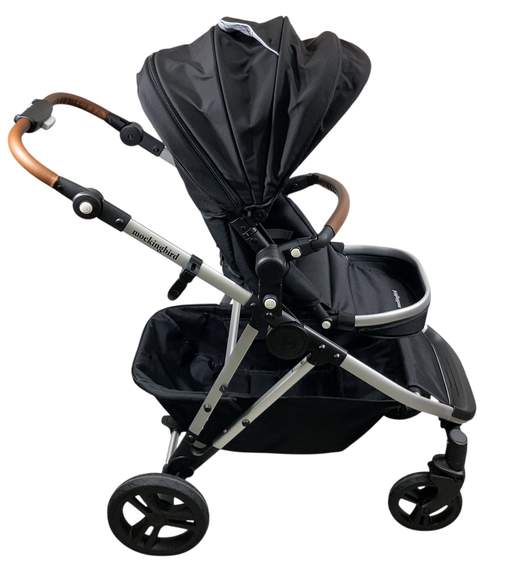 Shop Mockingbird Single to Double 2.0 Stroller, 2024, Black, Silver With Penny Leather, Windowpane at GoodBuy Gear