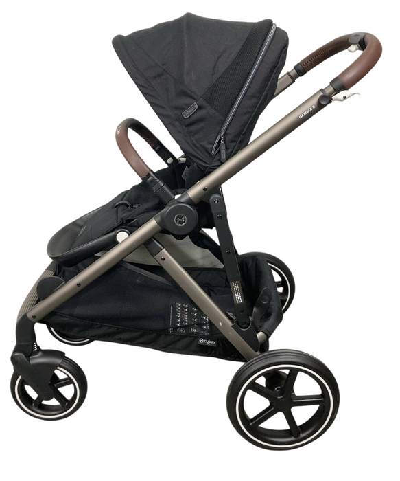 Shop Cybex Gazelle S Modular Stroller, 2023, Moon Black, Taupe Frame at GoodBuy Gear