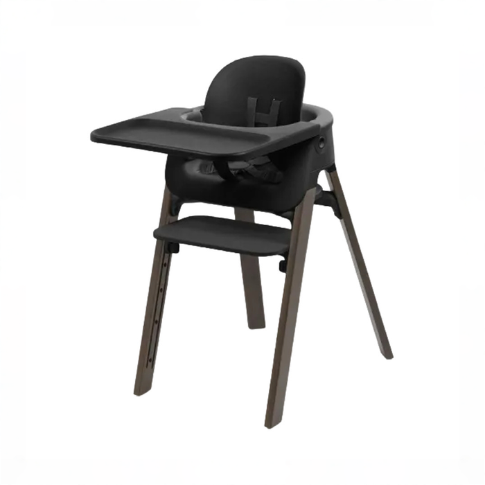 Shop Stokke Steps High Chair, Black Seat with Bamboo Warm Brown Legs at GoodBuy Gear