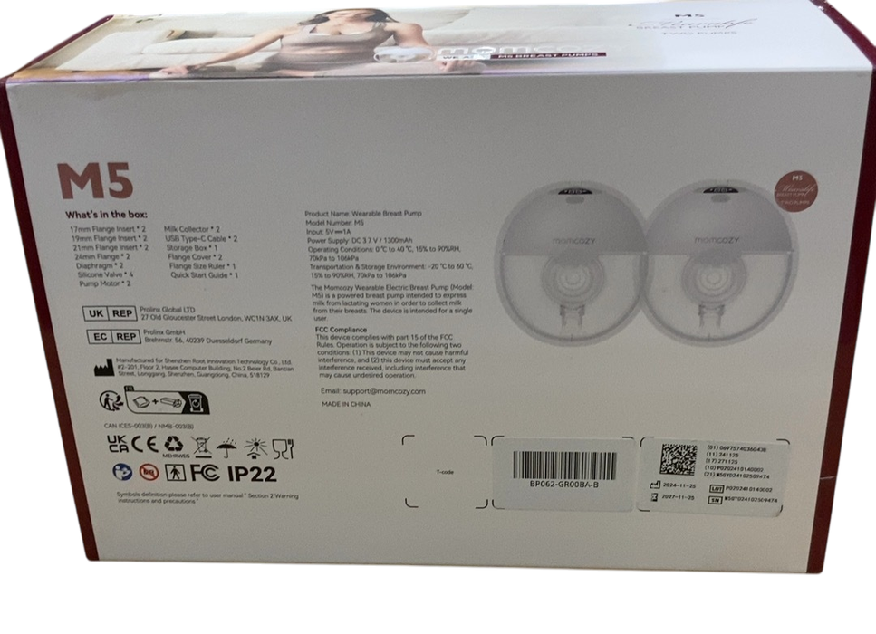 Shop Momcozy All-in-one M5 Double Wearable Breast Pump, Quill Grey at GoodBuy Gear