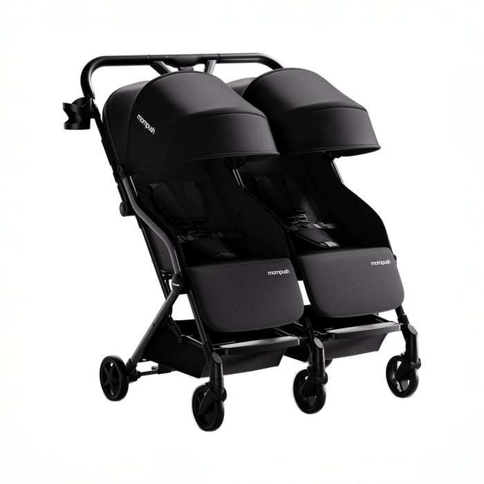 Shop Mompush Lithe Double Stroller, 2026, Black at GoodBuy Gear