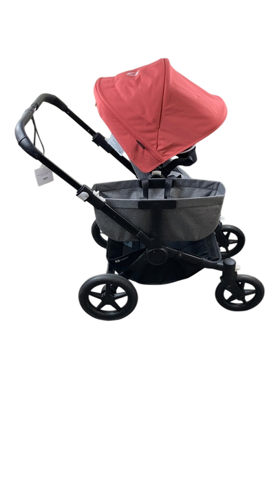 Shop Bugaboo Donkey 5 Mono Stroller, Black, Sunrise Red, Grey Melange, 2024 at GoodBuy Gear
