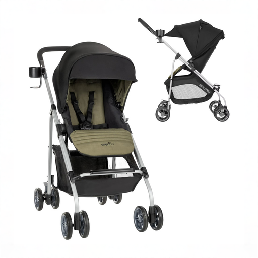 Shop Evenflo Reversi Lightweight Reversible Stroller, 2023, Leonis Green at GoodBuy Gear