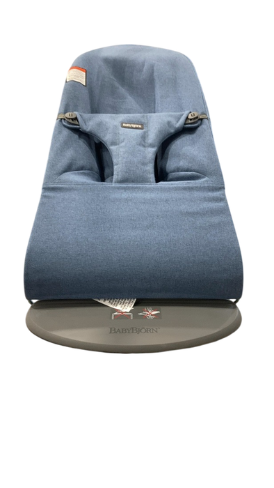 Shop BabyBjorn Bouncer Bliss, Dark Gray Frame, Blue Woven Mélange at GoodBuy Gear