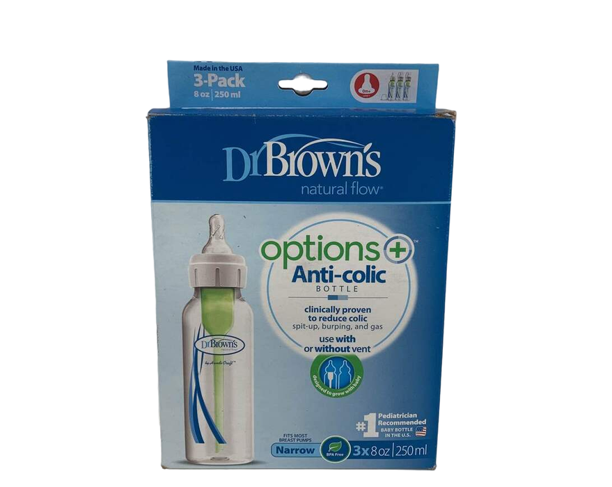 Dr. Brown's Natural Flow Original Anti-Colic Bottles 3-Pack, 8oz