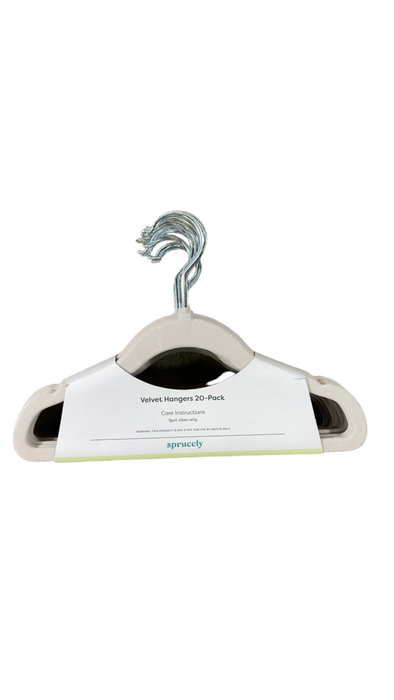 Shop Sprucely Velvet Hangers 20 Pack, Oat at GoodBuy Gear