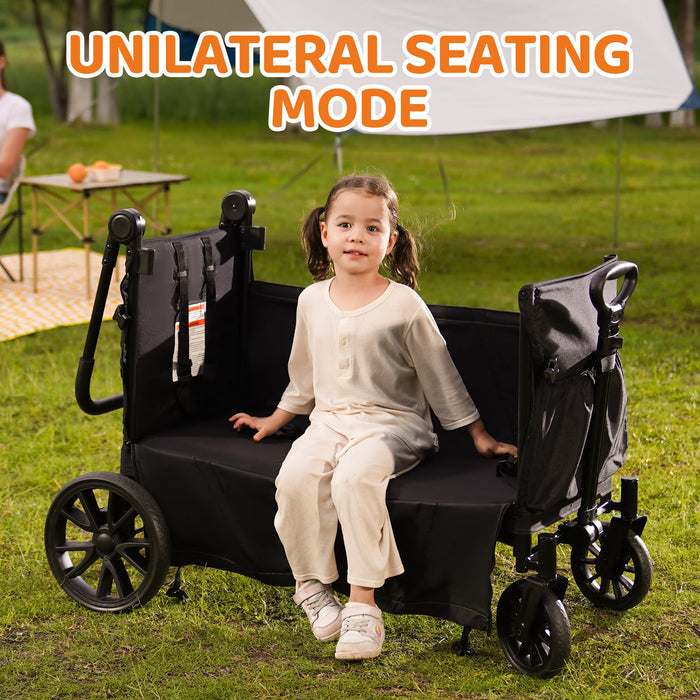 Shop Pamo Babe Wagon Stroller, Black with Orange Accents at GoodBuy Gear