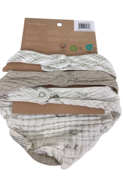 Shop Crane Baby Muslin 3 Piece Bib Set, Bunny at GoodBuy Gear