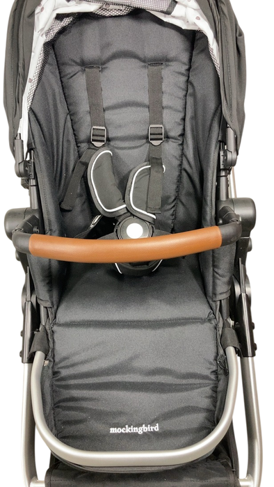 Shop Mockingbird Single to Double 2.0 Stroller, 2024, Black, Silver With Penny Leather, Watercolor Drops at GoodBuy Gear