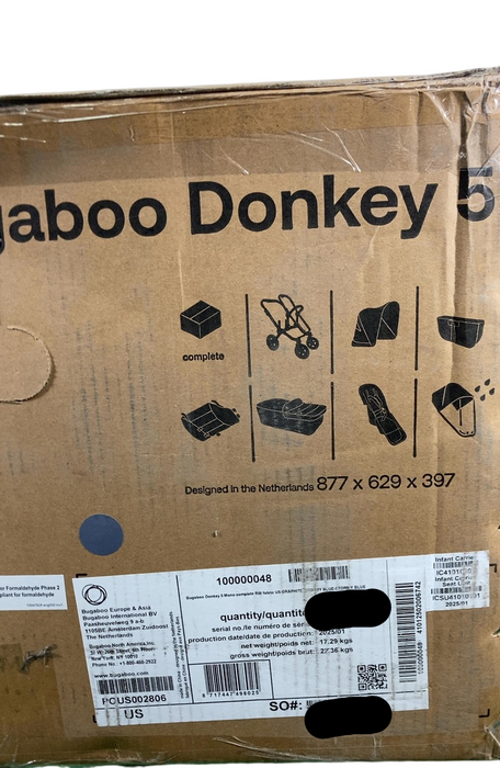 Shop Bugaboo Donkey 5 Mono Stroller, Graphite, Stormy Blue, Stormy Blue, 2025 at GoodBuy Gear