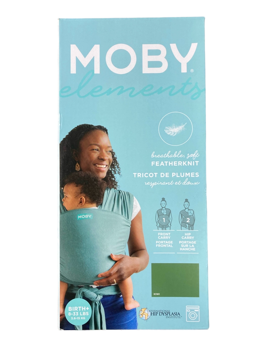 used Moby Elements Baby Wrap Carrier, Kiwi