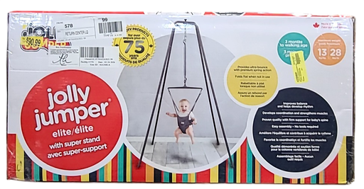 Shop Jolly Jumper Baby Jumper Elite With Super Stand, Gray at GoodBuy Gear