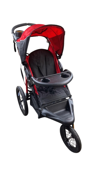 red and black jogging stroller Baby Trend XCEL-R8 Jogger, 2021, Ruby Red