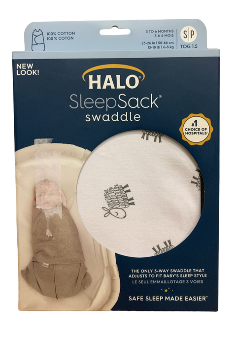 Shop Halo SleepSack Swaddle, Small, White Lamb Scribble at GoodBuy Gear