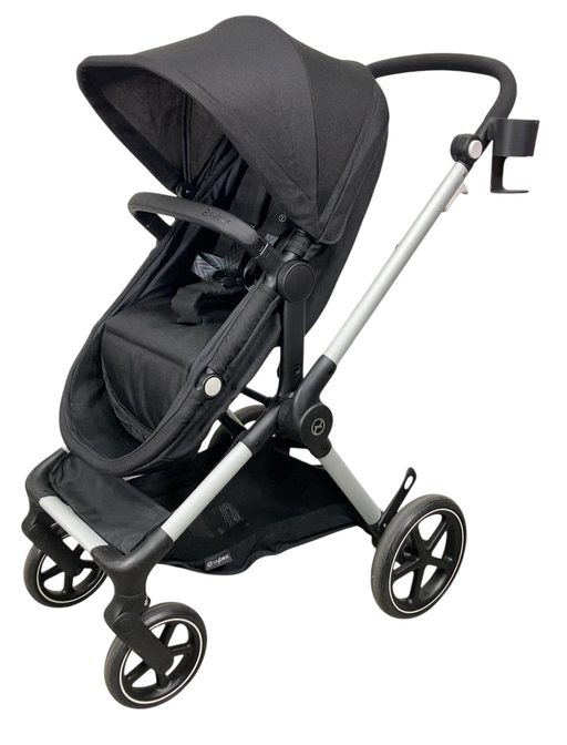 Shop Cybex Eos Stroller, 2024, Moon Black, Silver at GoodBuy Gear