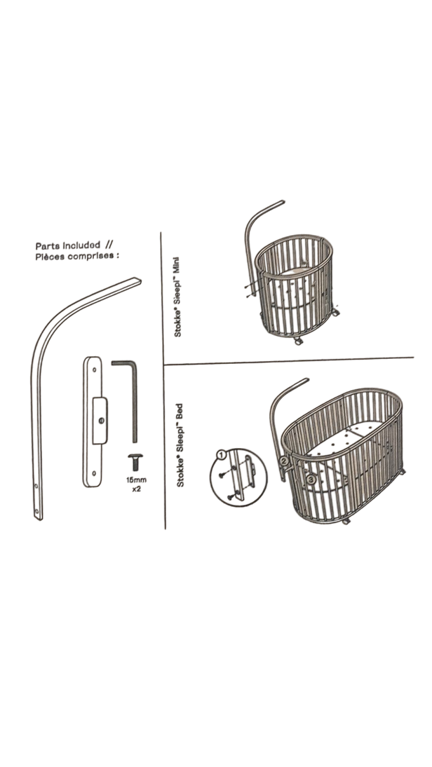 Stokke Sleepi Drape Rod, White, V3