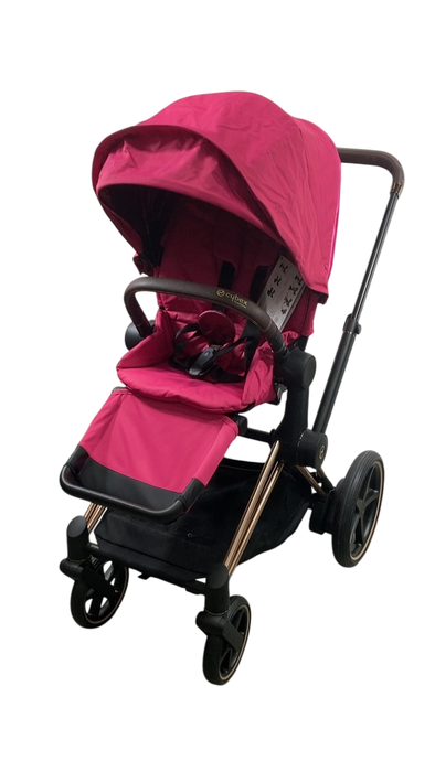 Shop Cybex E-PRIAM Electric Stroller, 2019, Fancy Pink, Rose Gold, with Battery at GoodBuy Gear