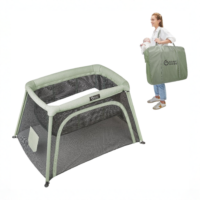 Shop Babymoov Travel Crib and Bed 3-in-1 Moov and Comfy, Sage Black at GoodBuy Gear
