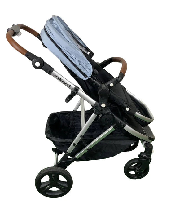 Shop Mockingbird Single 2.0 Stroller, 2025, Silver With Penny Leather, Sky, Watercolor Drops at GoodBuy Gear