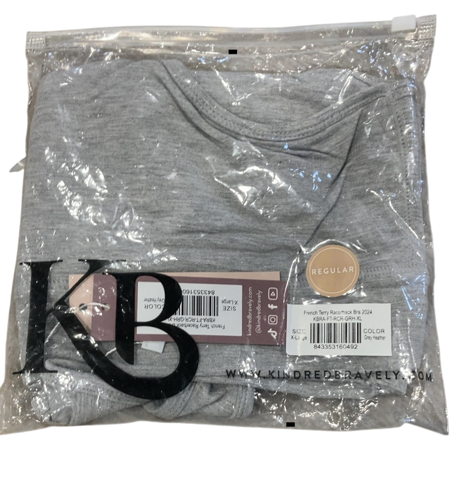 Shop Kindred Bravely French Terry Racerback Nursing and Sleep Bra, Grey Heather, XL at GoodBuy Gear
