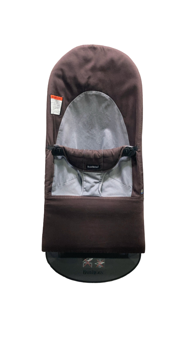 BabyBjorn Bouncer Balance, Black Frame, Black/Brown