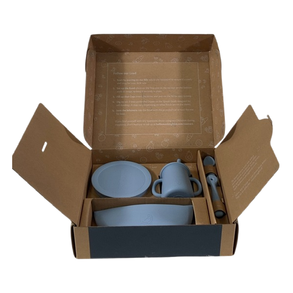 Shop Mockingbird Early Eaters Dishware Set, Sky Blue at GoodBuy Gear