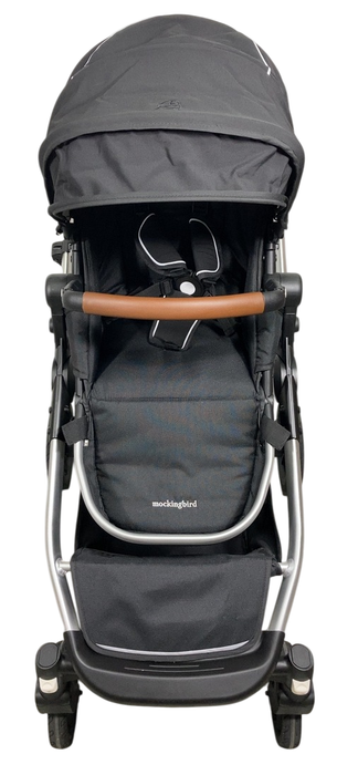 Shop Mockingbird Single to Double 2.0 Stroller, 2024, Black, Silver With Penny Leather, Windowpane at GoodBuy Gear