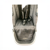 Shop DRAFT - Mockingbird Single to Double Stroller, Sea, Silver with Brown Leather, unknown, Watercolor Drops at GoodBuy Gear