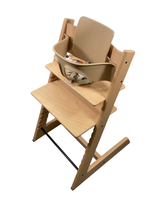 Stokke Tripp Trapp High Chair With Baby Set And Cushion, Natural, Mosaic Green
