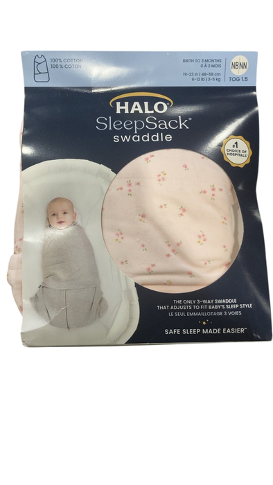 Shop Halo SleepSack Swaddle, Newborn, Pink Floral at GoodBuy Gear
