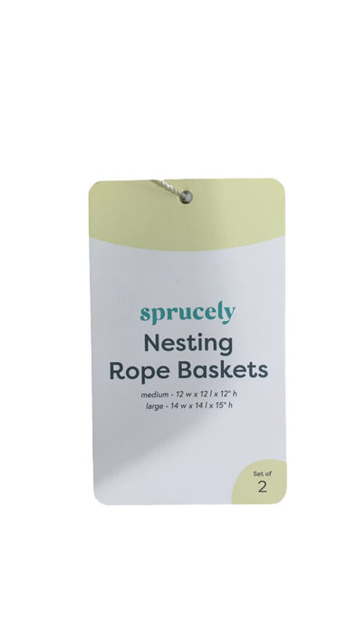 Shop Sprucely Nesting Rope Baskets Set Of 2 at GoodBuy Gear