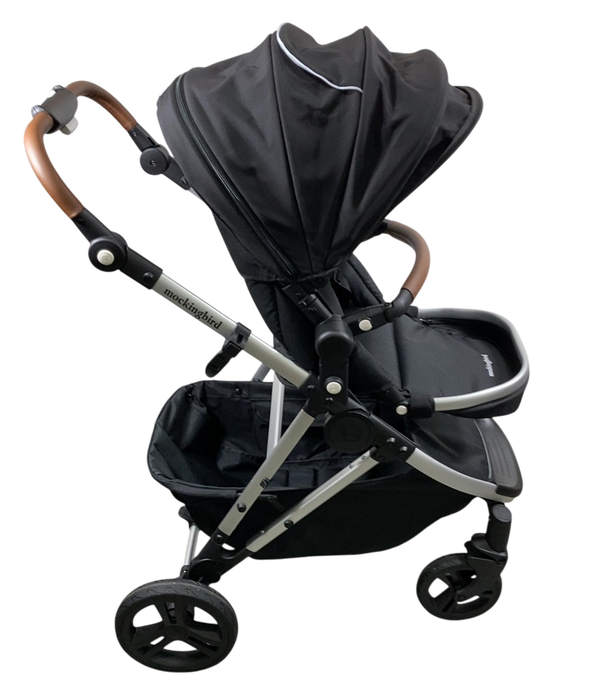 Shop Mockingbird Single to Double 2.0 Stroller, 2024, Black, Silver With Penny Leather, Watercolor Drops at GoodBuy Gear