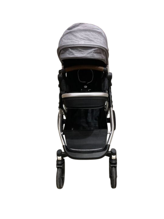 Mockingbird Single to Double 2.0 Stroller, 2025, Heather Grey, Silver With Penny Leather, Solid Grey