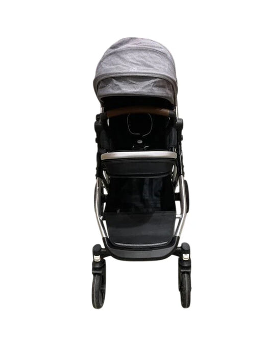 Mockingbird Single to Double 2.0 Stroller, Heather grey, Silver With Penny Leather, 2024, Solid Grey