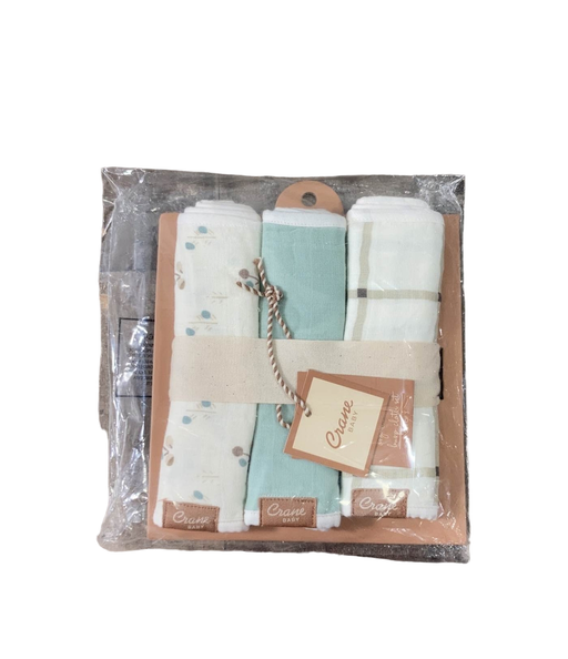 used Crane Baby Cotton Muslin Burp Cloth Set