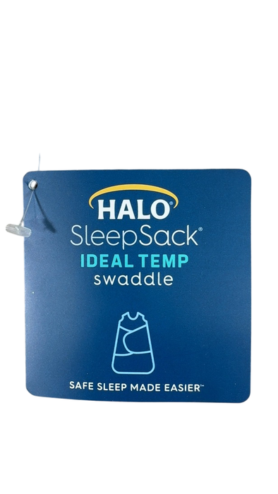 Shop Halo Ideal Temp Swaddle, Grey/Aqua, Small at GoodBuy Gear