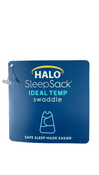 Shop Halo Ideal Temp Swaddle, Grey/Aqua, Small at GoodBuy Gear