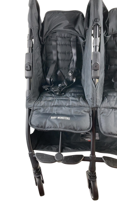 Shop Baby Monsters Kuki Twin Double Stroller, 2019, Black, S3 at GoodBuy Gear