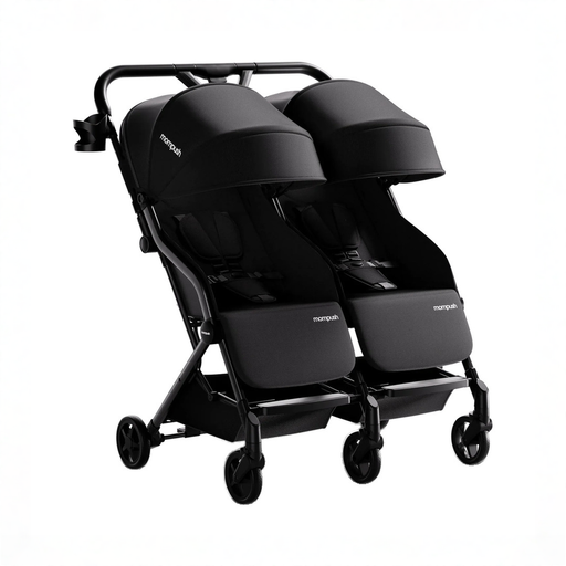 Shop Mompush Lithe Double Stroller, 2026, Black at GoodBuy Gear