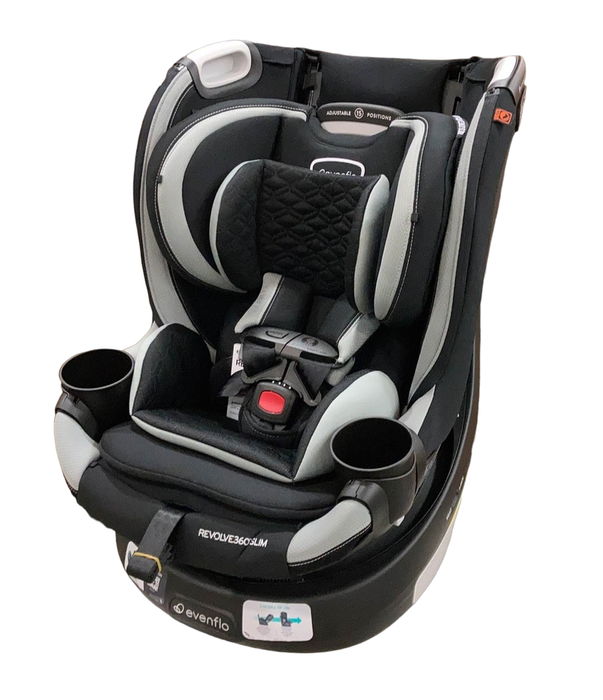 Evenflo Gold Revolve 360 Slim 2-in-1 Rotational Car Seat With SensorSafe, Pearl Gray, 2024