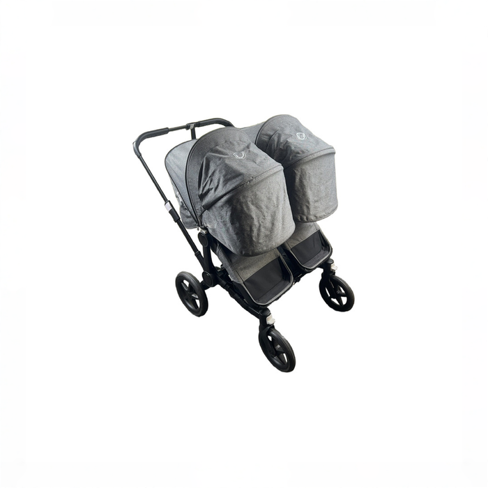 Shop Bugaboo Donkey 3 Duo Stroller, 2021, Black, Grey Melange, Grey Melange at GoodBuy Gear