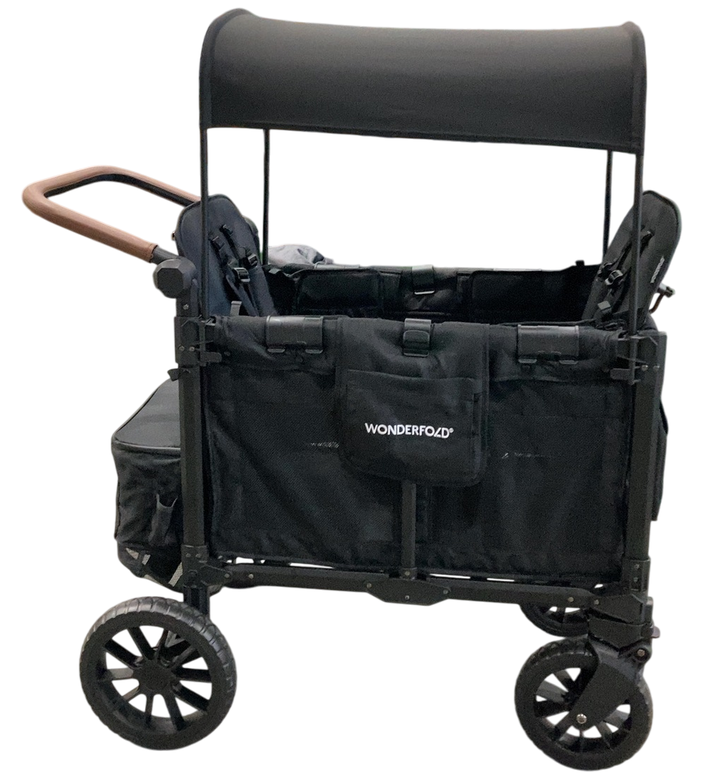 Wonderfold W2 Luxe Multifunctional Double Stroller Wagon, Volcanic Bla