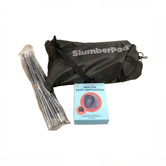 Shop SlumberPod 3.0 Sleep Canopy with Fan, Black with Gray Accents at GoodBuy Gear