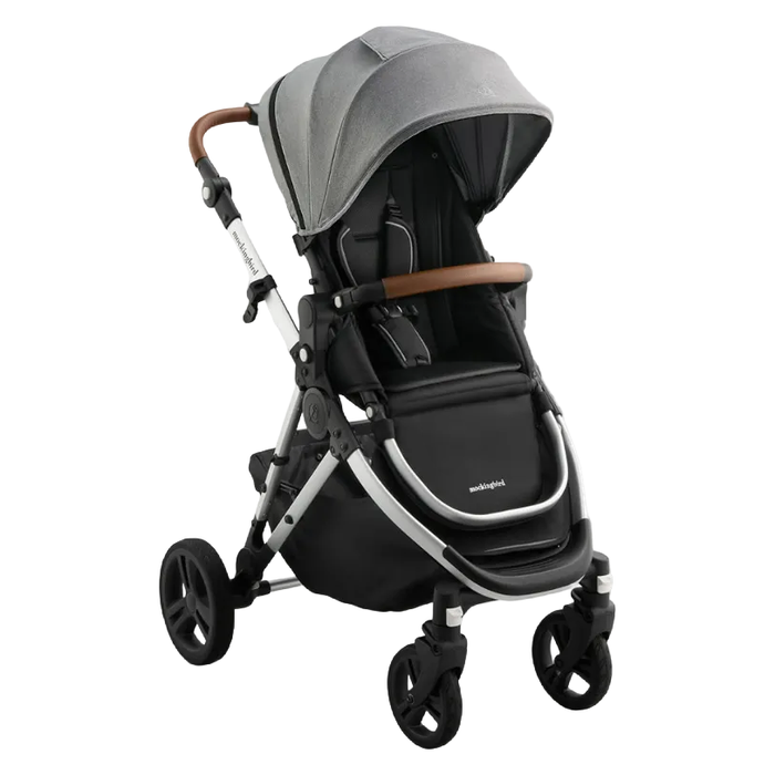 Shop Mockingbird Single 3.0 Stroller, 2025, Heather Grey, Silver with Penny Leather at GoodBuy Gear