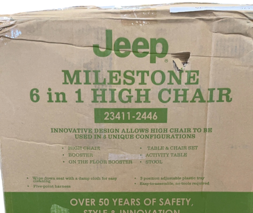 Shop Delta Children Jeep Milestone 6-in-1 High Chair, Sage Green at GoodBuy Gear