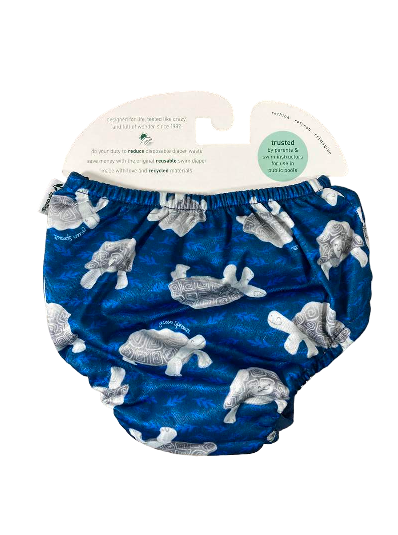 Green Sprouts Swim Diaper, months, Navy Tortoises